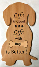 Wood Wooden Dog Sign Plaque Cut Out - Personalized