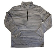 Hawke & Co Mens Colorblock Quarter Zip Pullover Frost