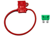 Water Resistant In Line ATO ATC Fuse Holder 12 AWG Wire for Boat With 30A Fuse