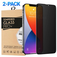 2-Pack Privacy Tempered Glass Full Screen Protector For iPhone 14 13 12 Pro Max