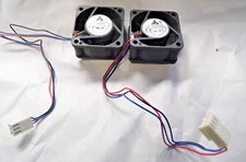 2 Pc EFB0412VHD Delta Electronics 12V DC Brushless 0.18A 3-Wire Fan Module