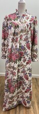 Vintage Appel Floral Zip Down Robe Womens Small / Medium 80  s Pocket Multi Color