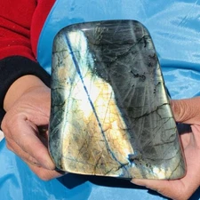 3.16LB Natural Labrador Moonstone Quartz Crystal Free Form Mineral Specimen 2922