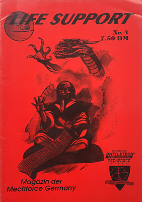 LIFE SUPPORT Nr. 4, Battletech Magazin der Mechforce Germany 1994, vergriffen!