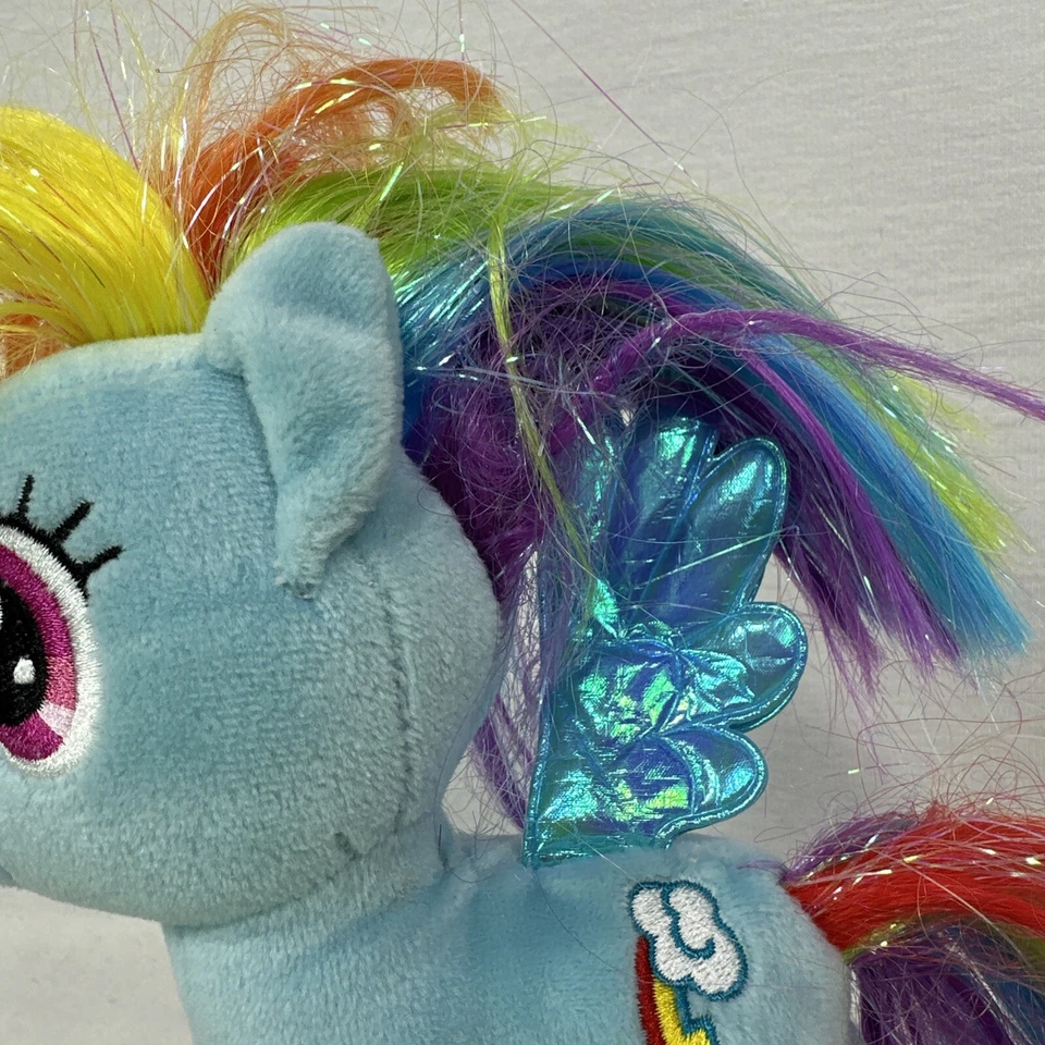 Peluche Ty My Little Pony Sparkle Rainbow Dash 7" 2016 azul con ojos morados Hasbro Foto 4 de 4