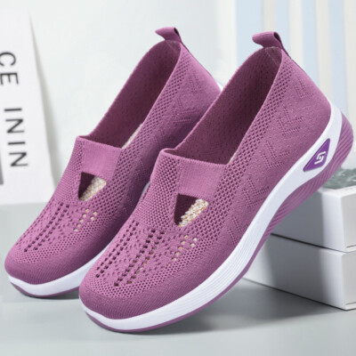 Zapatos casuales de malla con suela suave, cómodos y transpirables para mujer