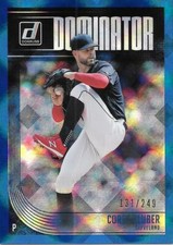 2018 Donruss Baseball COREY KLUBER BLUE Dominator 131/249 -CLEVELAND INDIANS-