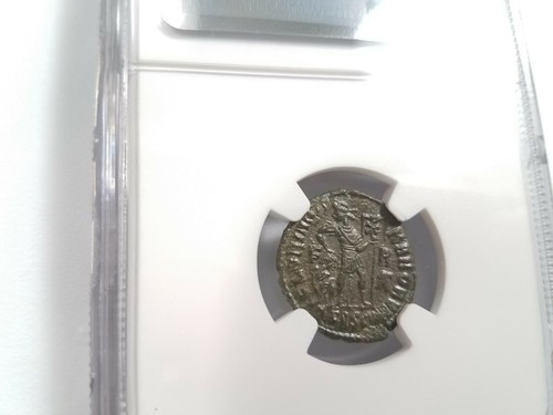 Gratian Western Roman Empire 367-383 NGC AU Nummus AE3 Late Empire The Dominate - Picture 10 of 12