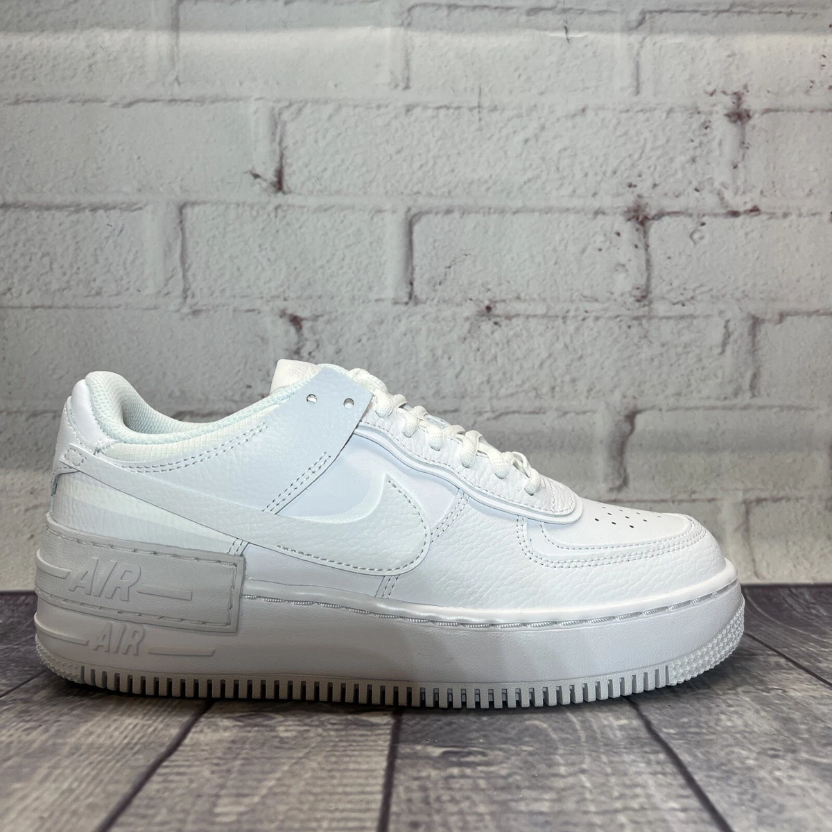 NIKE Air Force 1 Low Triple White Leather Shoes CI0919 100 Women s