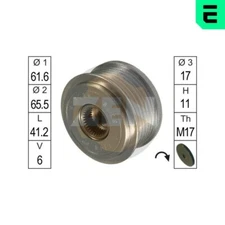 Overrunning Alternator Pulley For VAUXHALL, FIAT, ALFA   NEW ZEN ZN5379 PULLEY