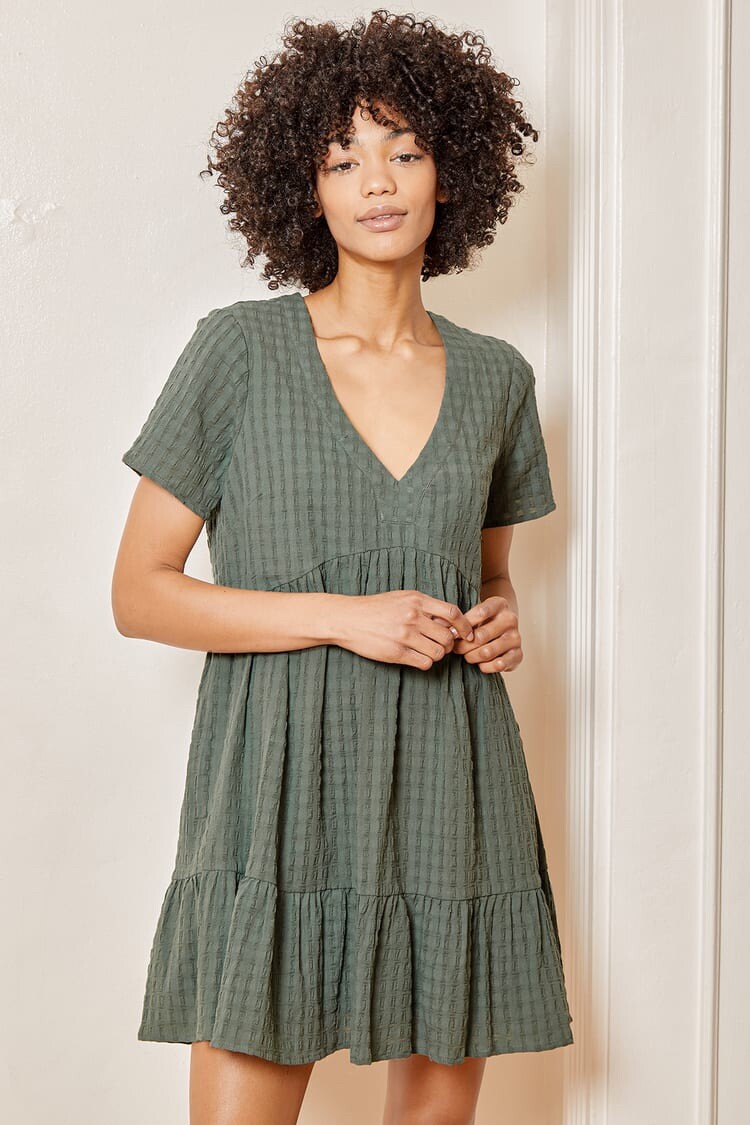 short babydoll dress Tanielle Puff Sleeve Babydoll Mini Dress