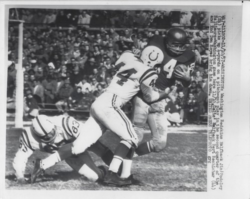 Original 1957 Jim Podoley Washington Bert Rechichar Colts Type 3 Press Wirephoto