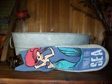 DISNEY PRINCESS GIRLS SLIPPER SOCKS PADDED FOOTBED SIZE 5-7.5 S/MED WINTER NEW