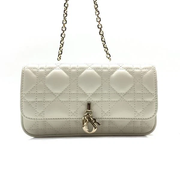 AUTH CHRISTIAN DIOR S09770NMJ TALK LADY TÉLÉPHONE POCHETTE SAC BANDOULIÈRE W18XH9XD3,5 CM