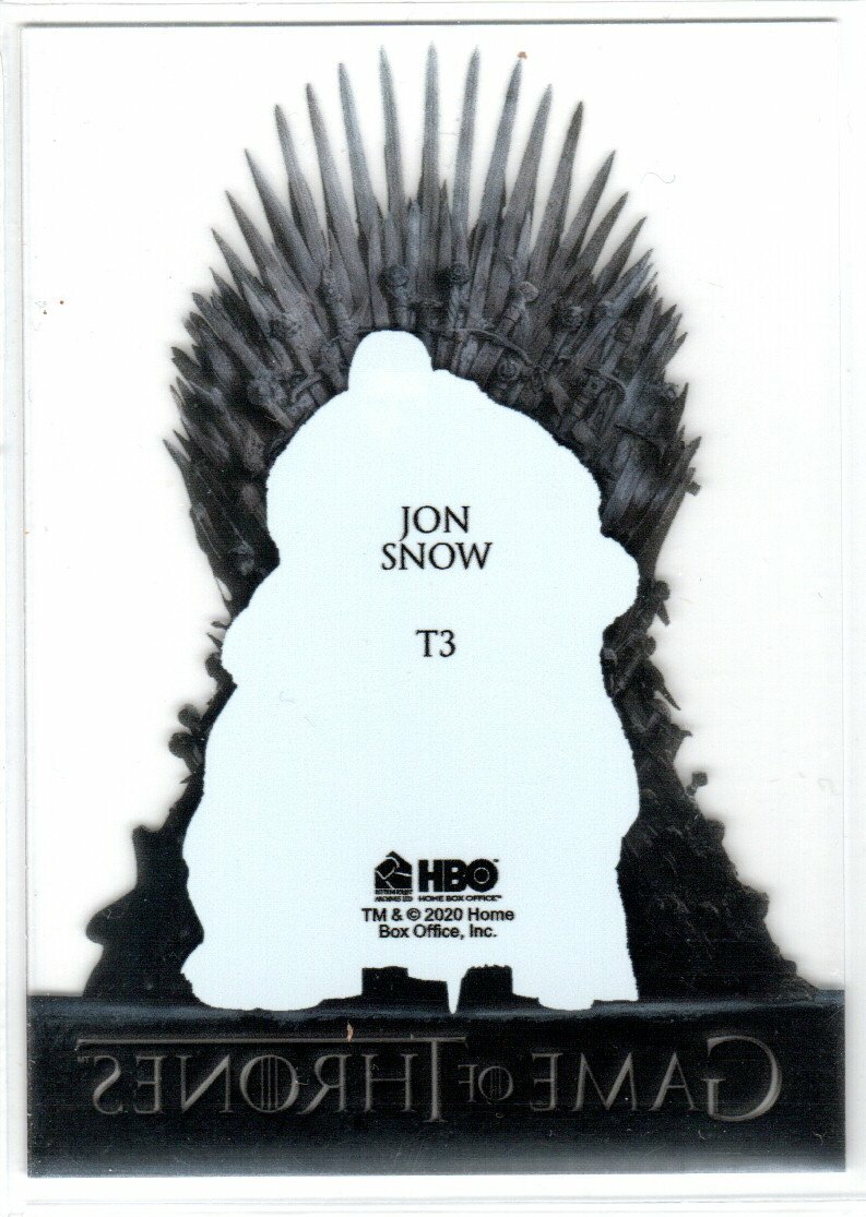 ジョン・スノウ サインカード ゲームオブスローンズ キット・ハリントン エンタメ GAME OF THRONES SEASON 8 ACETATE INSERT TRADING CARD T3 JON SNOW