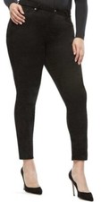 Good American Good Legs Black Faux Suede Pants Womens Plus Size 22