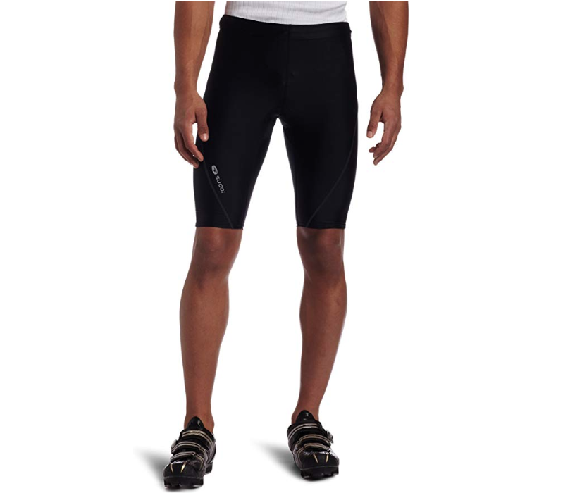Sugoi Men's Piston 200 Triathlon Shorts - Black & White, Padded For Cycling