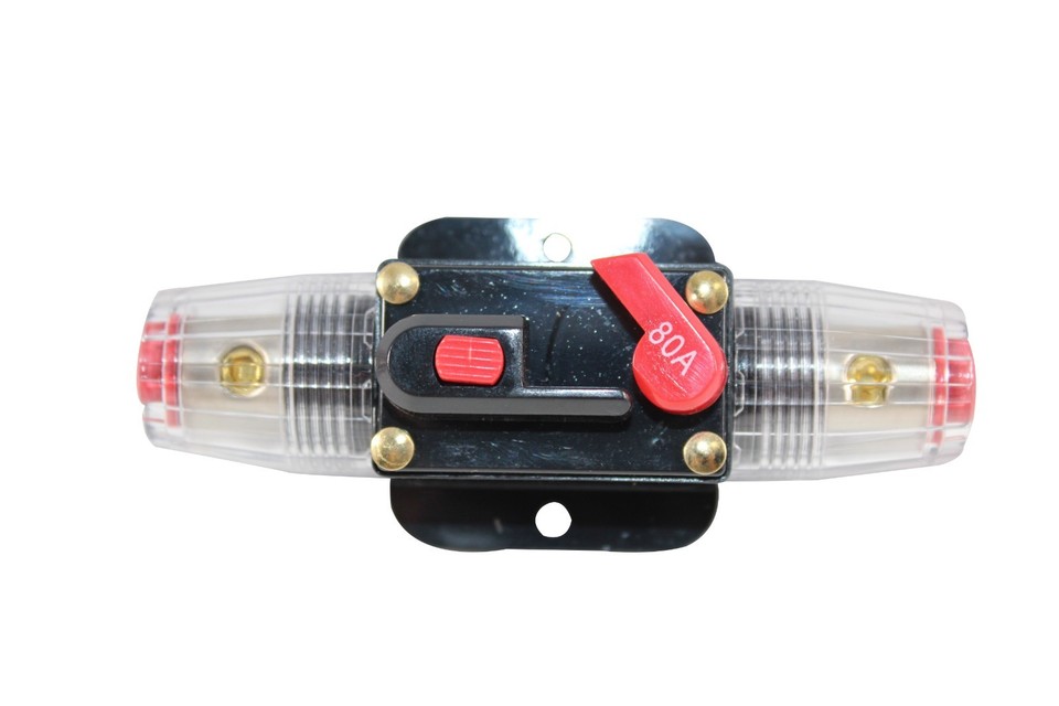 Interruptor Audio Estéreo Automóvil Interruptor Circuito Audio Coche 100 AMP - Portafusibles En Línea 12V/24V - Marca CompStudio Interruptor Estéreo - Foto 2