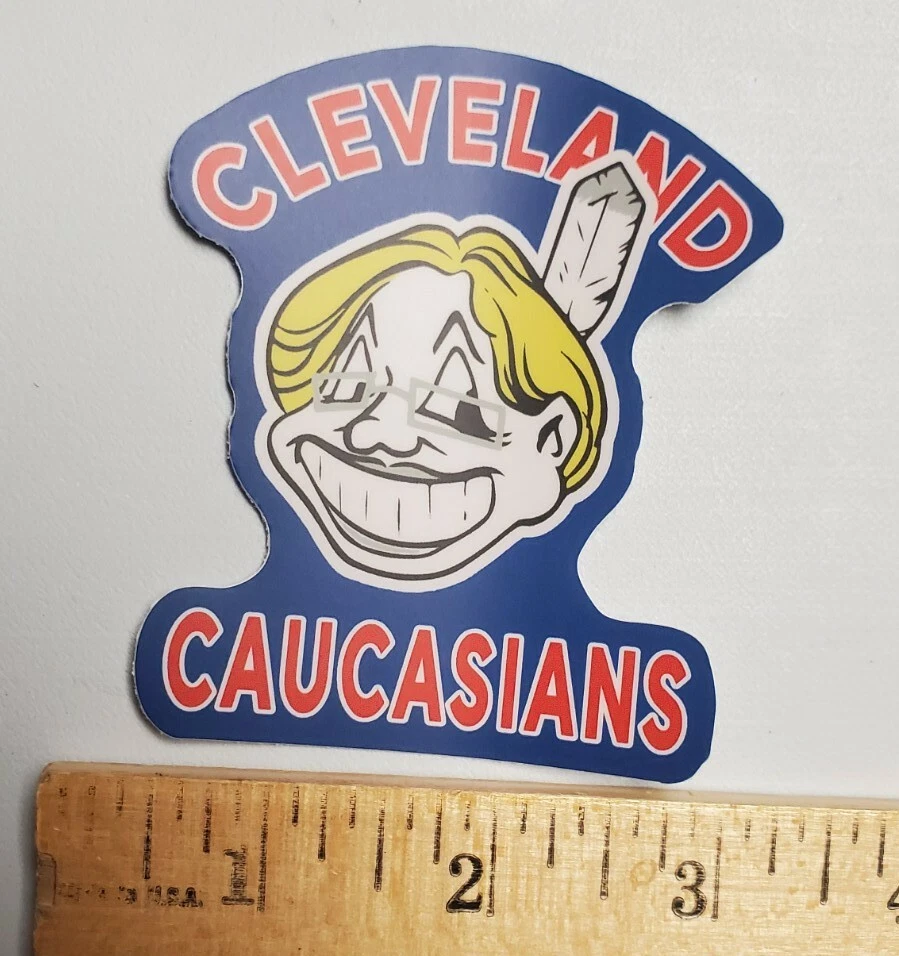 NEW CLEVELAND GUARDIANS  CAUCASIANS MLB RETRO VINTAGE LOOKING LOGO STICKERS (5) - Image 4 of 4