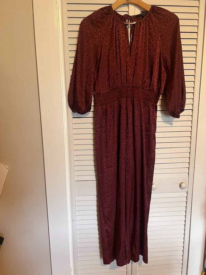 Mono Pantalones MARC NEW YORK Para Mujer Talla Grande L Mameluco Manga 3/4 Satinado Foto 2 de 4