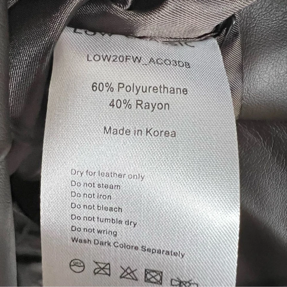 Nuevo Sombrero Cubo Bajo Clásico Imitación Cuero Marrón Logo Foto 3 de 4