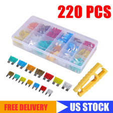 220pc Blade Fuse Assortment Auto Car Truck Motorcycle Fuses Kit ATC ATO ATM