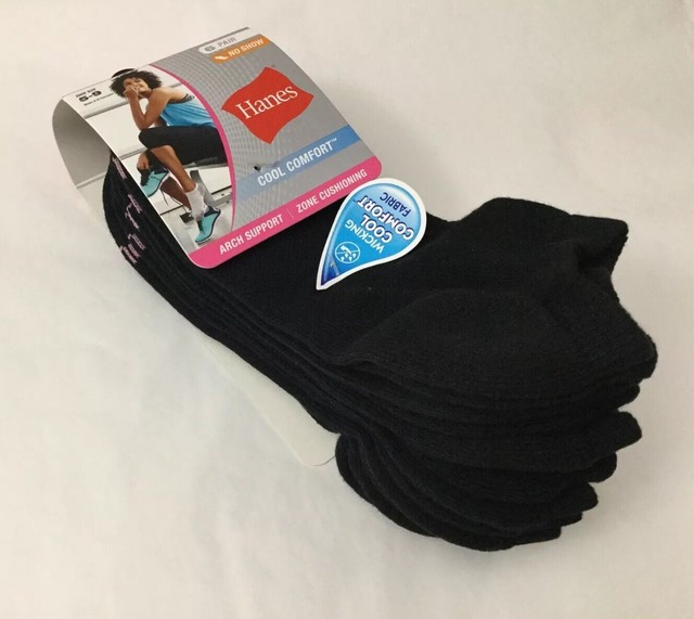 NEW Hanes 6pair No Show cool comfort arch support socks Size 59 (S115) eBay