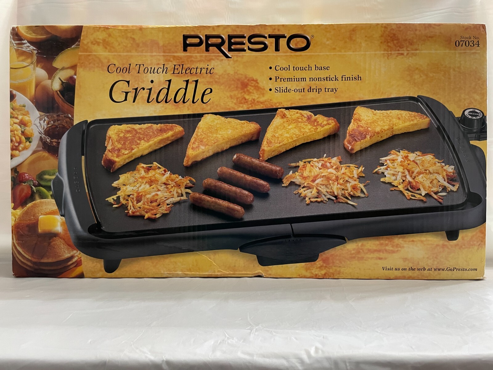 NEW 2005 PRESTO COOL TOUCH ELECTRIC GRIDDLE NONSTICK DISHWASHER SAFE