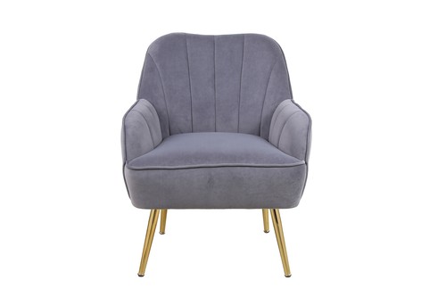 Armchair with Metal Leg,Modern Accent Chair Lounge Chair for Living Room Bedroom - Picture 2 of 13