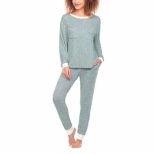 Honeydew Womens Pajamas Hunter Green White Striped 2/Piece Stretch Soft  3X