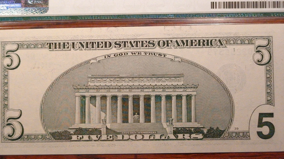 2001 PMG GEM 65 EPQ FIVE DOLLAR SAN FRANCISCO *STAR* NOTE HI GRADE $5.00 BILL! - Image 3 of 4