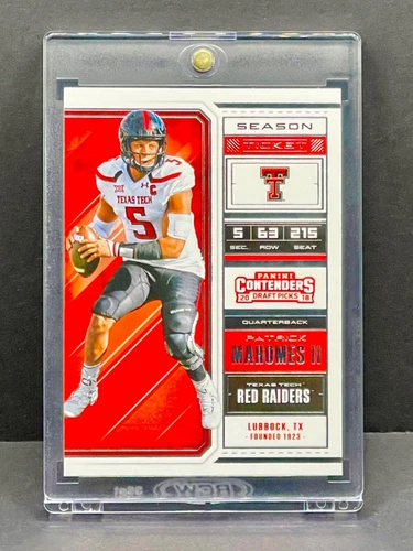 Patrick Mahomes RARE ROOKIE TICKET INVESTMENT CARD SSP PANINI CHIEFS MVP MINT