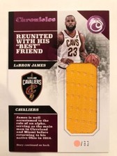 Trading Card Panini Chronicles Lebron James NBA Jumbo Jersey 2017 Limited Ed.