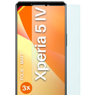 3x Schutzfolie Matt für Sony Xperia 5 IV Displayschutz Handyfolie 4H Anti Reflex