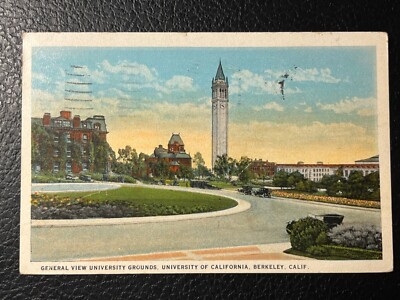GENERAL VIEW UNIVERSITY GROUNDS CALIFORNIA BERKELEY POSTCARD