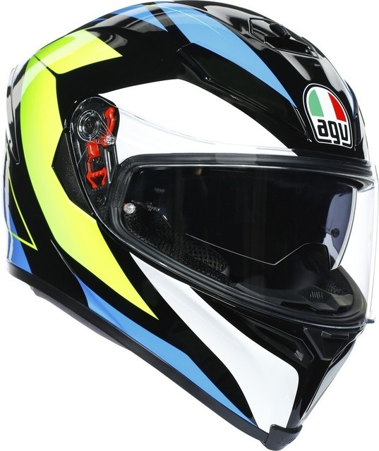 Casco Moto Integrale Agv K-5 PLK Multi Core Nero/ciano/giallo Fluo |  Acquisti Online su eBay