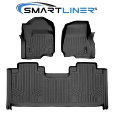 SMARTLINER Floor Mats 2017-22 F-250 F-350 F250 F350 SuperCab (Front Bucket Seat)