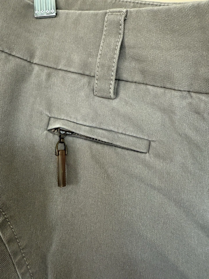 Pantalones de vestir para mujer Gunex talla 6 gris claro liso hechos en Italia Foto 3 de 4