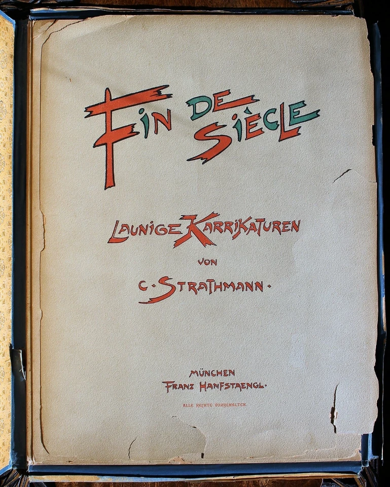 German "Fin De Siecle" Lithograph Portfolio by Carl Strathmann (Incomplete) 1893 - Image 3 of 4