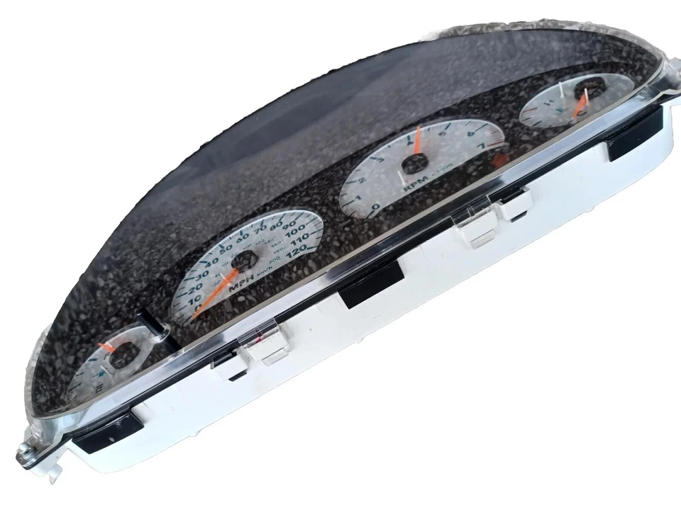 2006 06 07 DODGE CARAVAN SPEEDOMETER CLUSTER WHITE FACE W TACH MPH  - Image 4 of 4