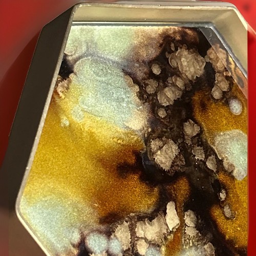 5 NOTRE MONDE Copper Gold Art Serving App Trays Hexagon Stunning Dawn Sweitzer - Picture 4 of 9