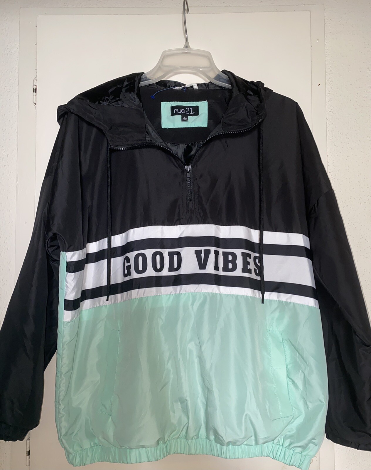 Rue 21 Good Vibes Windbreaker Jacket 