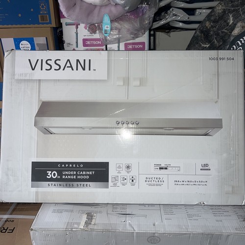 Vissani Caprelo 30 in. 320 CFM Convertible Under Range Hood NEW