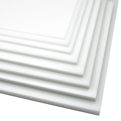 BuyPlastic Natural White HDPE Plastic Sheet  3/16'' x 24'' x 24''