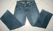 FADED GLORY - GIRL'S SIZE 7 - 100 COTTON - BLUE DENIM JEANS
