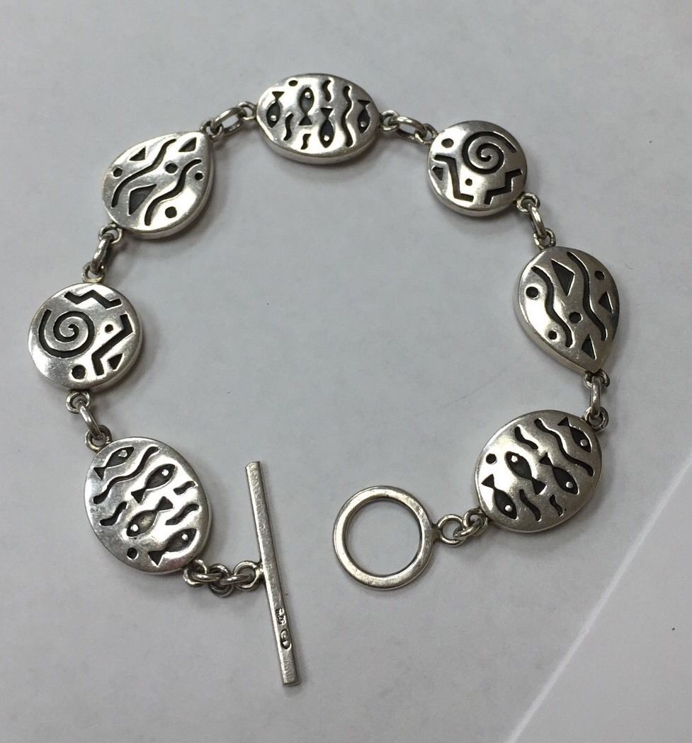 Sterling Silver Lapis Multi Stone Reversible 7” T… - image 3