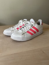 Adidas Grand Court 2.0 White Pink Womens Athletic Sneaker GREAT CONDITION
