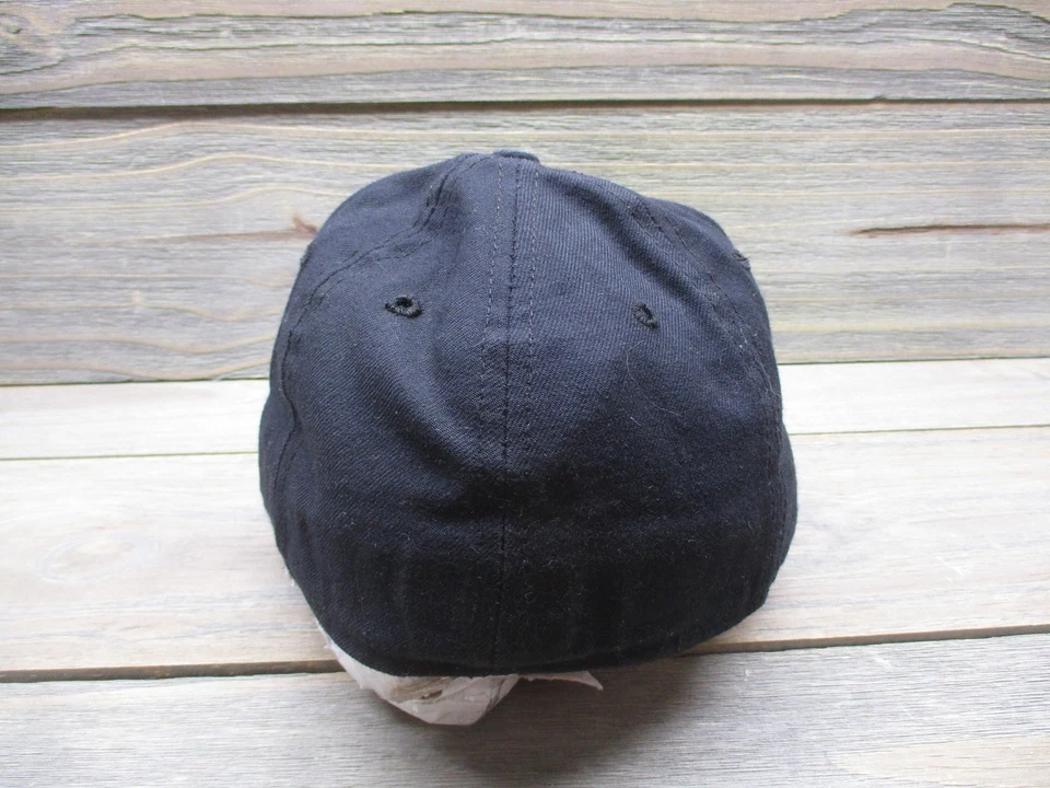 Vintage New Era Hat Cap Fitted Mens 6 3/4 Black Yellow Embroidered Made USA 90s - Image 4 of 4