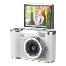 Portable 4K Digital Camera with 48MP and 180 Degree Flip Screen for Vlogging