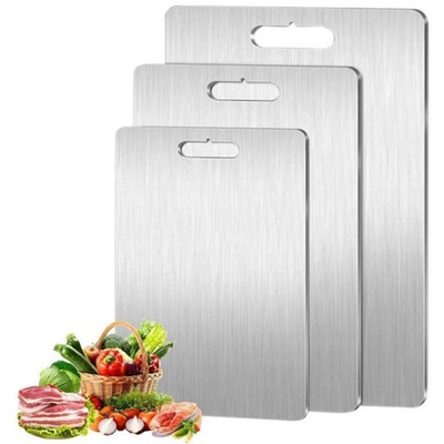 Titanium Cutting Board Double-Sided Titanium Cutting Boards for Kitchen Camping